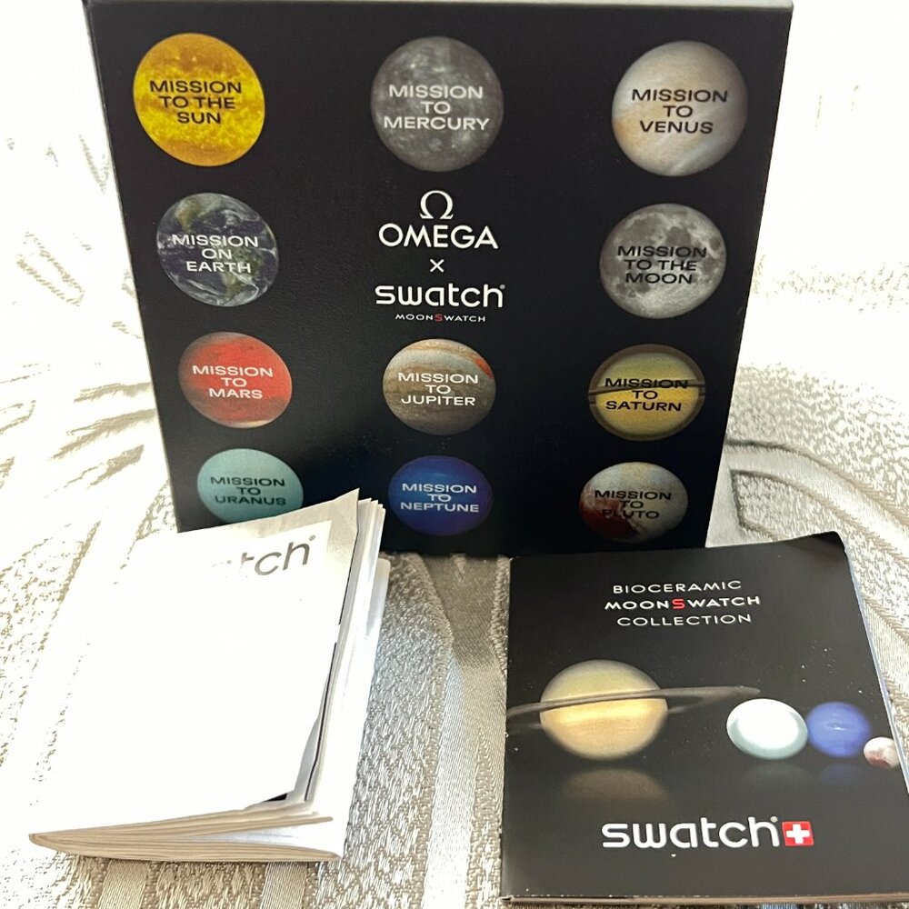 Authentic OMEGA X SWATCH Bioceramic MoonSwatch Mission to Moon SO33M100 Full Set - Picture 12 of 12